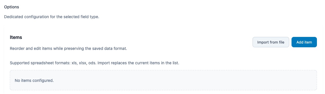 Upload List Items Field Form